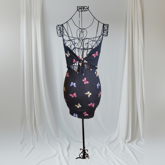 Chocolate Butterfly mini dress 👗 Size Medium - Picture 3 of 5